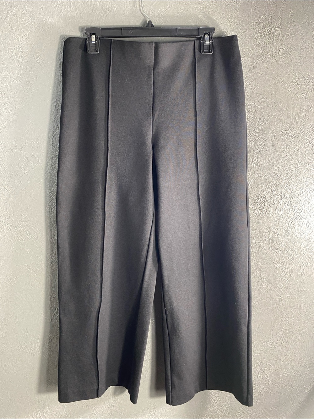 Rafaella Pants Womens Large Black Wide Leg High Rise Wide Leg Dress Trousers